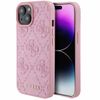 Guess GUHCP15SP4EPMP iPhone 15 / 14 / 13 6.1" różowy/pink hardcase Leather 4G Stamped
