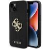 Guess GUHCP15SPSP4LGK iPhone 15 / 14 / 13 6.1" czarny/black hardcase Leather Perforated 4G Glitter Logo