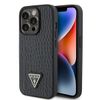 Guess GUHCP15LPCRTHCK iPhone 15 Pro 6.1"czarny/black hardcase Croco Triangle Metal Logo
