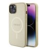 Guess GUHMP15SPSAHMCB iPhone 15 / 14 / 13 6.1" złoty/gold hardcase Saffiano MagSafe