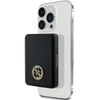 Guess Powerbank indukcyjny 5WGUPBM3AL4DMK 3000mAh czarny/black MagSafe 4G Strassed Metal Logo