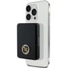 Guess Powerbank indukcyjny 15WGUPBM5AL4DMK 5000mAh czarny/black MagSafe 4G Strassed Metal Logo
