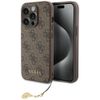 Guess GUHCP15LGF4GBR iPhone 15 Pro 6.1" brązowy/brown hardcase 4G Charms Collection