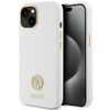 Guess GUHCP15SM4DGPH iPhone 15 / 14 / 13 6.1" biały/white hardcase Silicone Logo Strass 4G