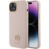 Guess GUHCP15SM4DGPP iPhone 15 / 14 / 13 6.1" jasnoróżowy/pink hardcase Silicone Logo Strass 4G