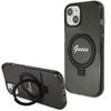 Guess GUHMP15SHRSGSK iPhone 15 / 14 / 13 6.1" czarny/black hardcase Ring Stand Script Glitter MagSafe