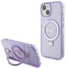 Guess GUHMP15MHRSGSU iPhone 15 Plus / 14 Plus 6.7" fioletowy/purple hardcase Ring Stand Script Glitter MagSafe