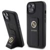 Guess GUHCP15SPGSSADK iPhone 15 / 14 / 13 6.1" czarny/black hardcase Grip Stand 4G Saffiano Strass