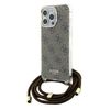 Guess GUHCP15LHC4SEW iPhone 15 Pro 6.1" brązowy/brown hardcase Crossbody Cord 4G Print
