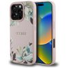 Etui Guess Grained Printed Flower Pattern MagSafe do iPhone 16 Pro Max różowy