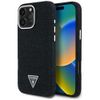 Etui Guess Denim Triangle Logo MagSafe   do iPhone 16 Pro czarny