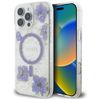 Etui Guess Resin Flowers MagSafe do      iPhone 16 Pro Max fioletowy