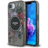 Etui Guess IML Flowers MagSafe do iPhone 16e / 17e czarny