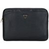 Torba Guess Sleeve 14" Grained Zipper    Pocket Triangle Logo czarny