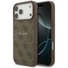 Etui Guess 4G Ring Classic Logo MagSafe  do iPhone 17 Pro Max brązowy
