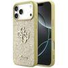 Etui Guess Fixed Glitter Big 4G do       iPhone 17 Pro Max złoty