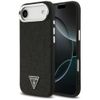 Etui Guess Glitter Triangle Logo MagSafe do iPhone Air czarny