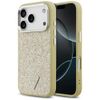 Etui Guess Glitter Triangle Logo MagSafedo iPhone 17 Pro złoty