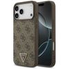 Etui Guess Leather 4G Triangle Strass    MagSafe do iPhone 17 Pro Max brązowy