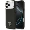 Etui Guess Grained Triangle Logo MagSafe do iPhone 17 Pro Max czarny