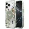 Etui Guess IML Flower & Tonal Circle     MagSafe do iPhone 17 Pro zielony