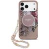 Etui Guess IML Flowers Pearl Strap       MagSafe do iPhone 17 Pro Max różowy