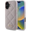 Guess GUHCP16SPSQSQSP iPhone 16 6.1" różówy/pink hardcase Quiled Metal Logo