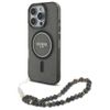 Guess GUHMP16XHGCRELSK iPhone 16 Pro Max 6.9" czarny/black hardcase IML Glitter With Pearl Strap MagSafe