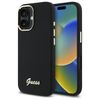 Guess GUHCP16MSMBSLK iPhone 16 Plus 6.7" czarny/black hardcase Silicone Script Metal Logo & Frame