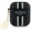Guess GUA2P4RPSK AirPods 1/2 cover       czarny/black 4G Printed Stripes Charm