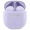 Guess słuchawki Bluetooth GUTWSJ14ESGU   TWS + stacja dokująca fioletowy/purple Printed Classic Logo