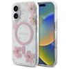 Guess GUHMP16SRBFGFGMP iPhone 16 6.1"    różowy/pink hardcase Resin Flower Glitter MagSafe
