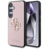 Etui Guess Grained Big 4G Logo Small Classic Logo do Samsung Galaxy S25 różowy