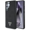 Etui Guess Grained Hot Stamp Peony       Pattern Triangle Logo MagSafe do Samsung Galaxy S25 Ultra czarny