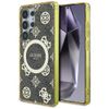 Etui Guess 4G Background Gold            Electroplated Peony Pattern MagSafe do Samsung Galaxy S25 Ultra brązowy