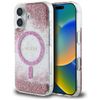 Etui Guess HC Resin Bottom Glitter do    iPhone 16 MagSafe różowy