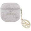 Etui Guess 4G Strass Charm do AirPods 4 różowy