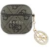 Etui Guess 4G Strass Charm do AirPods 4brązowy