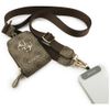 Uniwersalna smycz z portfelem Guess 4G   Metal logo brązowy