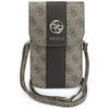 Torebka na telefon Guess 4G & Classic Logos Stripe Strap brązowy