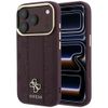 Etui Guess Stripe Peony 4G Logo MagSafe do iPhone 18 Pro Max / 17 Pro Max burgundowy