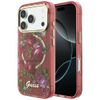 Etui Guess IML Glitter Blossom Roses do iPhone 18 Pro Max / 17 Pro Max burgundowy