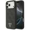 Etui Guess Leather 4G Triangle Strass MagSafe do iPhone 18 Pro Max / 17 Pro Max czarny