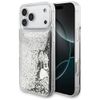 Etui Guess Liq. Glitter Charms do iPhone 17 Pro srebrny