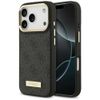 Etui Guess 4G Logo Plate MagSafe do iPhone 17 Pro czarny
