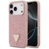 Etui Guess Rhinestone Triangle Logo do   iPhone 17 Pro różowy