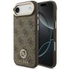 Etui Guess 4G Strass Logo MagSafe do     iPhone Air brązowy