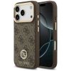 Etui Guess 4G Strass Logo MagSafe do     iPhone 17 Pro brązowy