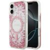 Etui Guess Resin Bottom Glitter MagSafe  do iPhone 17 różowy