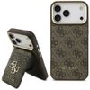 Etui Guess 4G z portfelem Magsafe do     iPhone 17 Pro Max brązowy